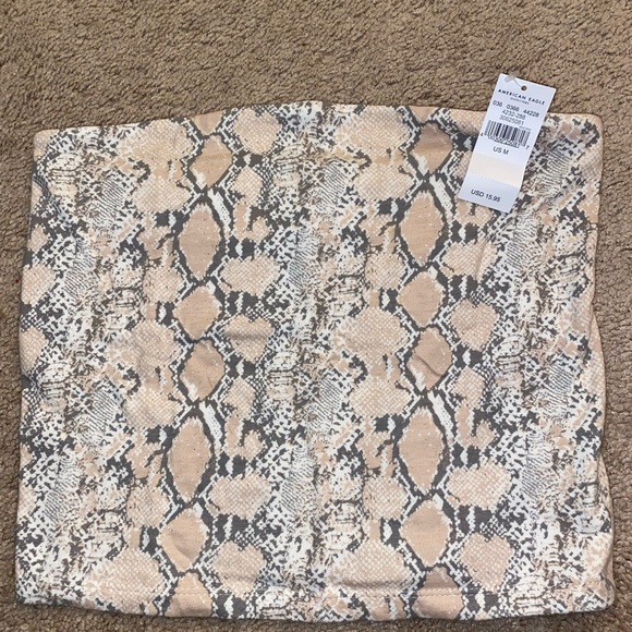 American Eagle Outfitters Tops - American Eagle snakeskin tube top size M never worn with tags